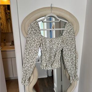 Reformation floral cinched top